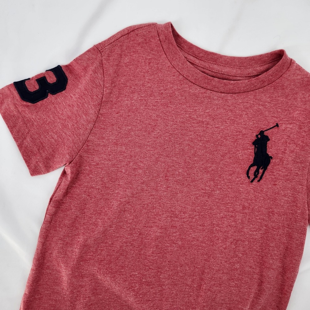 Polo Ralph Lauren Kids Red Big Pony T-Shirt Size 7 Short Sleeve Crew Neck NWT